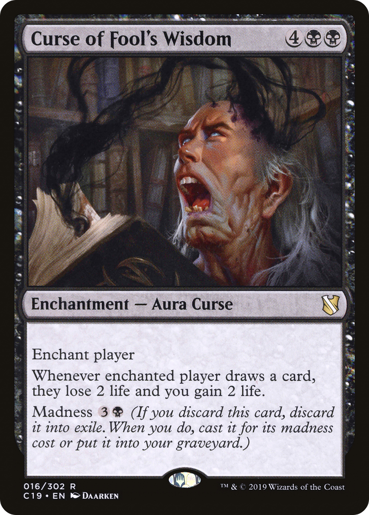 Curse of Fool's Wisdom (C19-016) [Commander 2019]