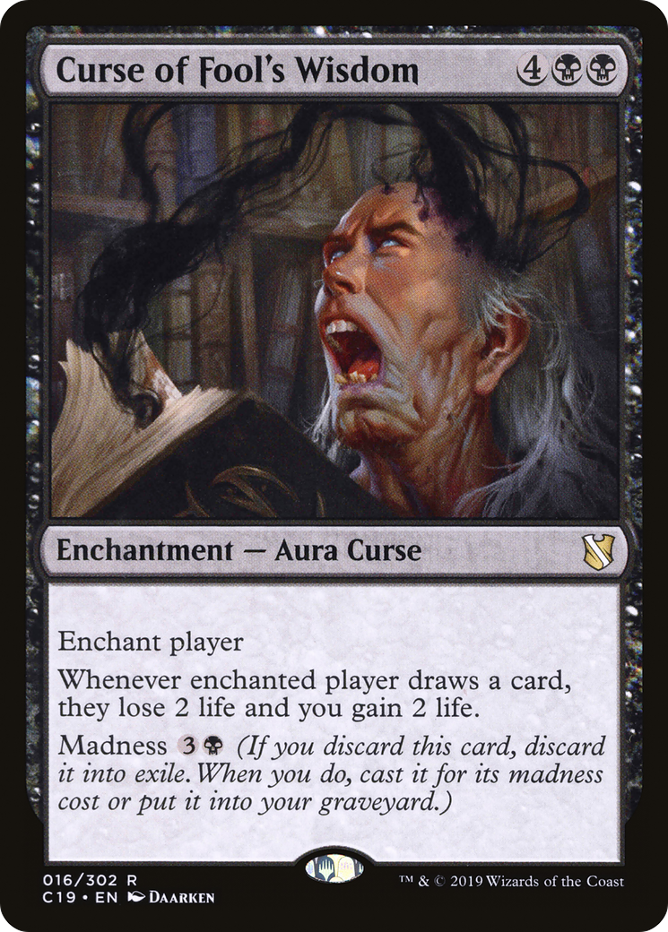 Curse of Fool's Wisdom (C19-016) [Commander 2019]