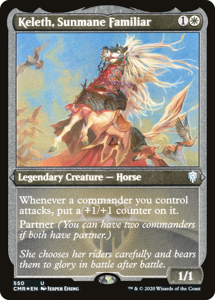 Keleth, Sunmane Familiar (CMR-550) [Commander Legends] Etched Foil