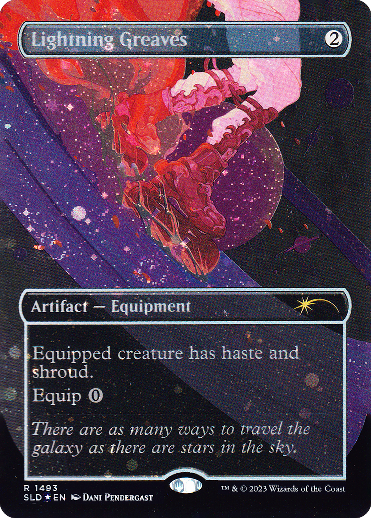Lightning Greaves (SLD-1493★) [Secret Lair Drop] (Borderless) Foil