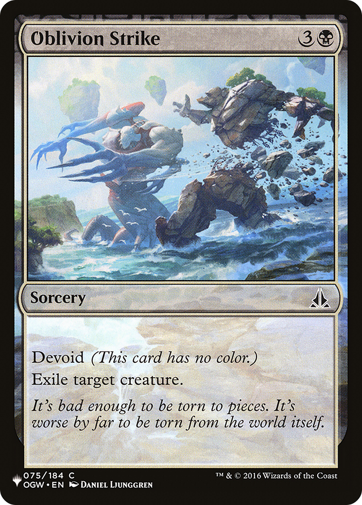 Oblivion Strike (LIST-OGW-75) [The List]: (devoid)