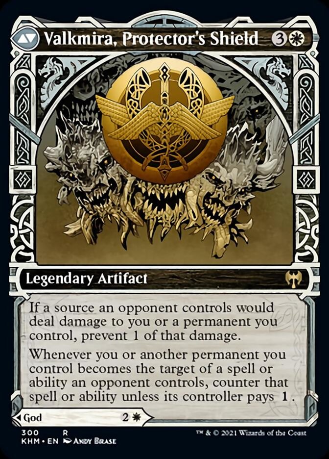 Reidane, God of the Worthy // Valkmira, Protector's Shield (KHM-300) [Kaldheim]: (Showcase) Foil
