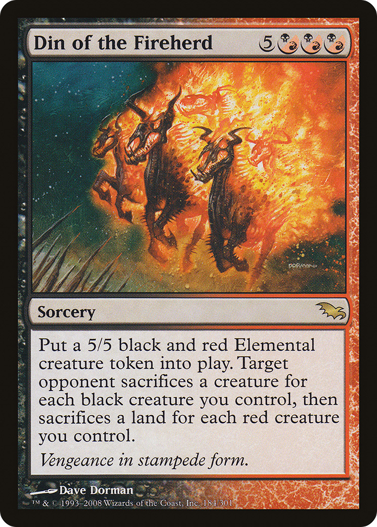 Din of the Fireherd (SHM-184) [Shadowmoor] Foil