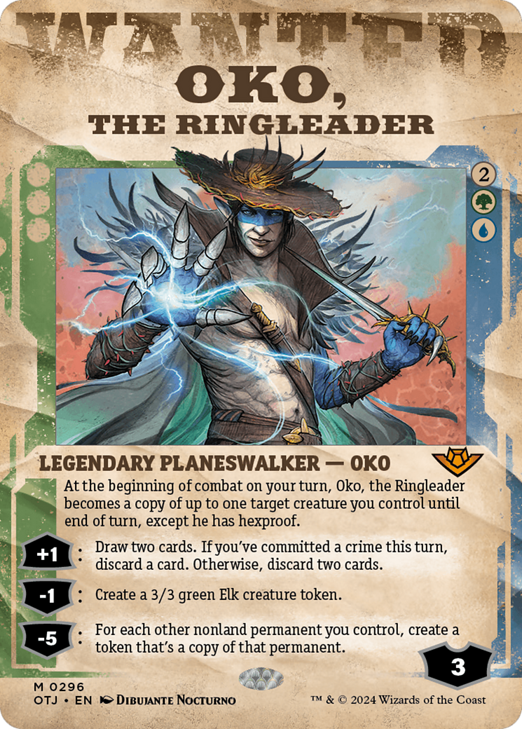 Oko, the Ringleader (OTJ-296) [Outlaws of Thunder Junction]: (Showcase) (Borderless)