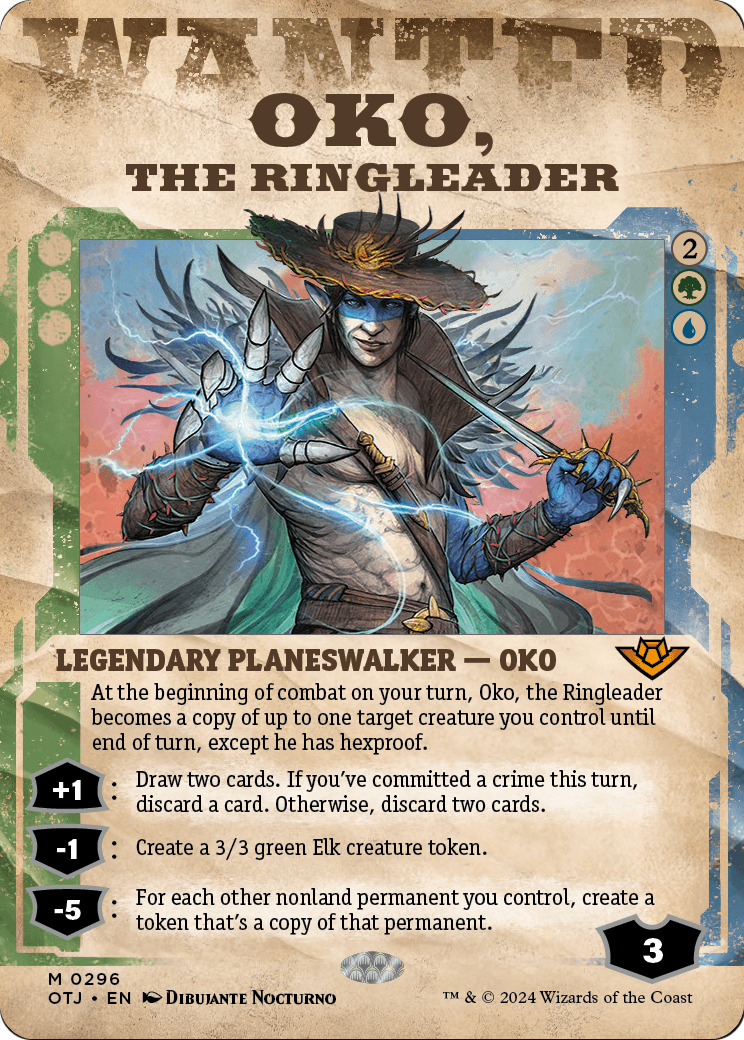 Oko, the Ringleader (Showcase) (OTJ-296) (Borderless) [Outlaws of Thunder Junction] Foil