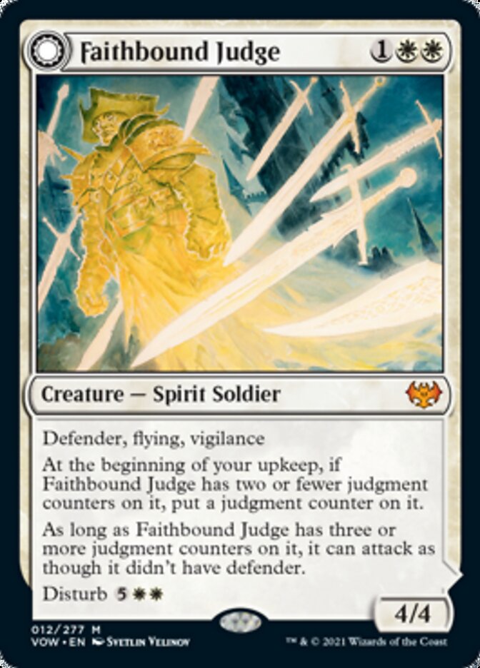 Faithbound Judge // Sinner's Judgment (VOW-012) [Innistrad: Crimson Vow]: (Double Faced Transform) Foil