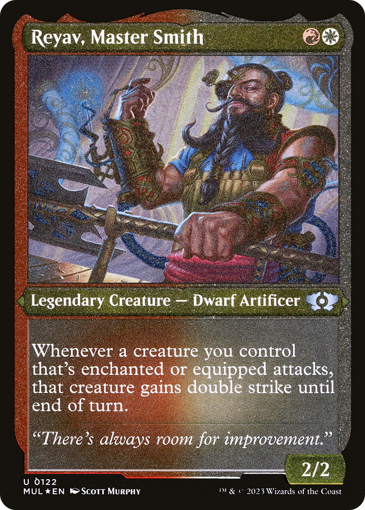 Reyav, Master Smith (Foil Etched) (MUL-122) [Multiverse Legends] Foil