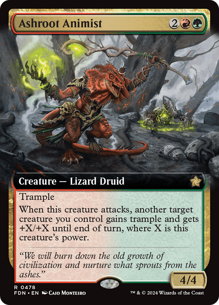 Ashroot Animist (FDN-478) [Foundations]: (Extended Art) Foil