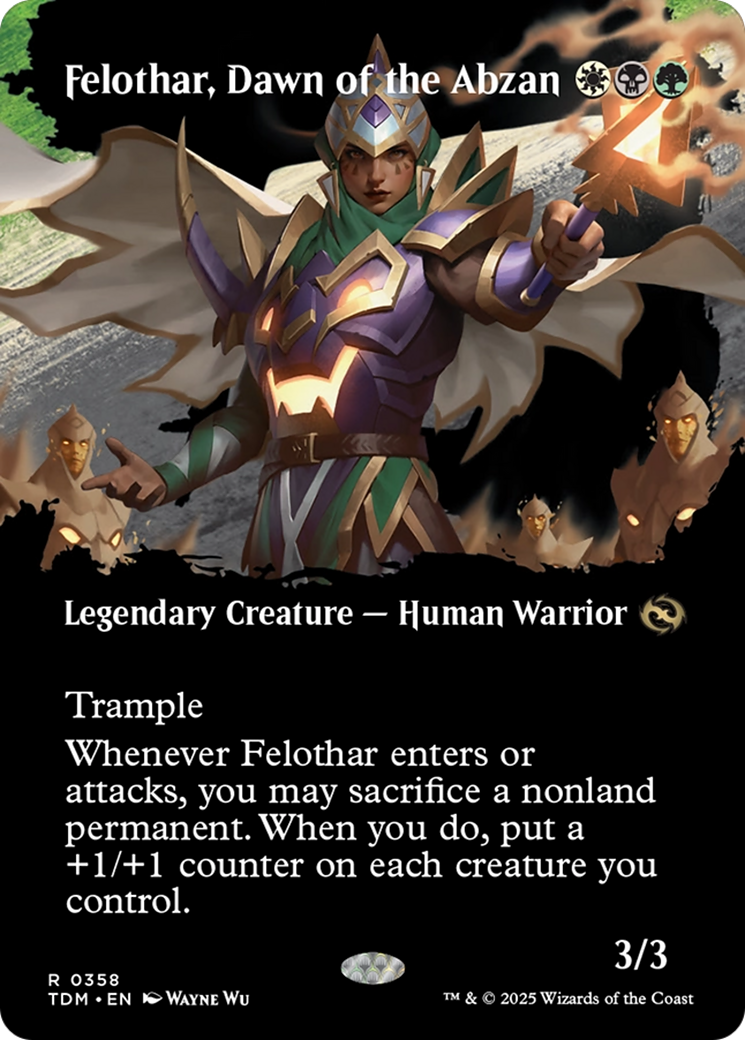 Felothar, Dawn of the Abzan (TDM-358) [Tarkir: Dragonstorm]: (Showcase) (Borderless)