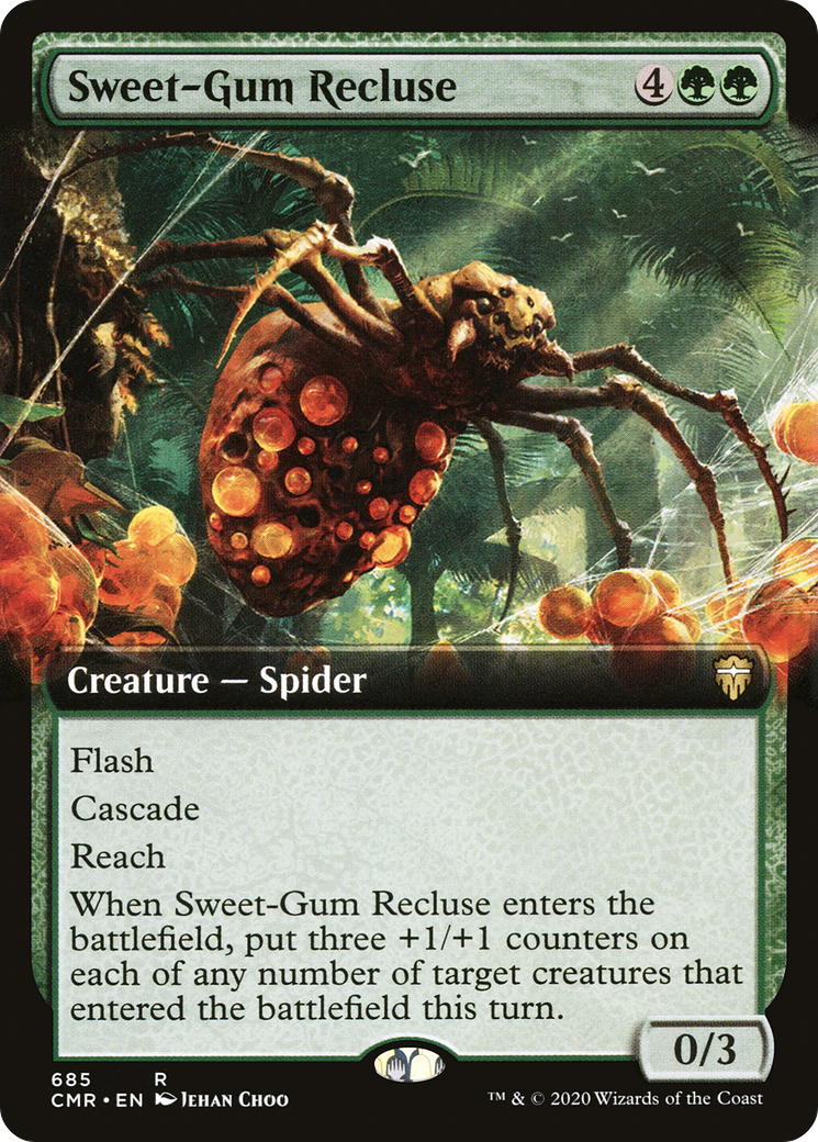 Sweet-Gum Recluse (CMR-685) [Commander Legends]: (Extended Art) Foil