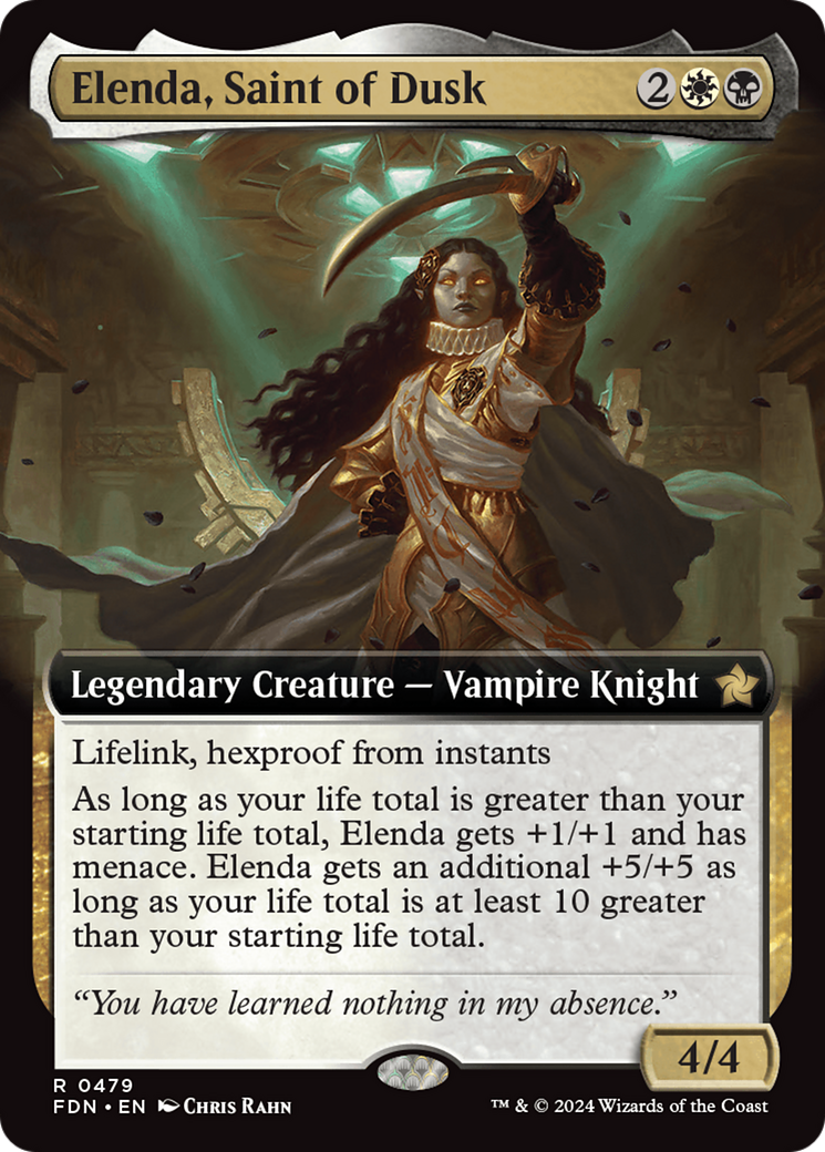 Elenda, Saint of Dusk (FDN-479) [Foundations]: (Extended Art) Foil