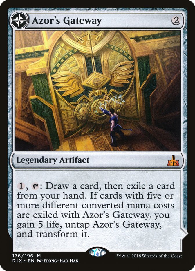 Azor's Gateway // Sanctum of the Sun (RIX-176) [Rivals of Ixalan]: (compasslanddfc) Foil