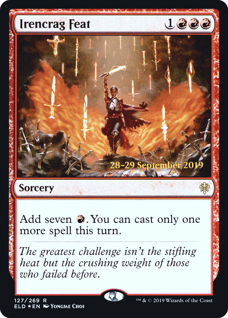 Irencrag Feat (PRE-127S) [Throne of Eldraine Promos] Foil