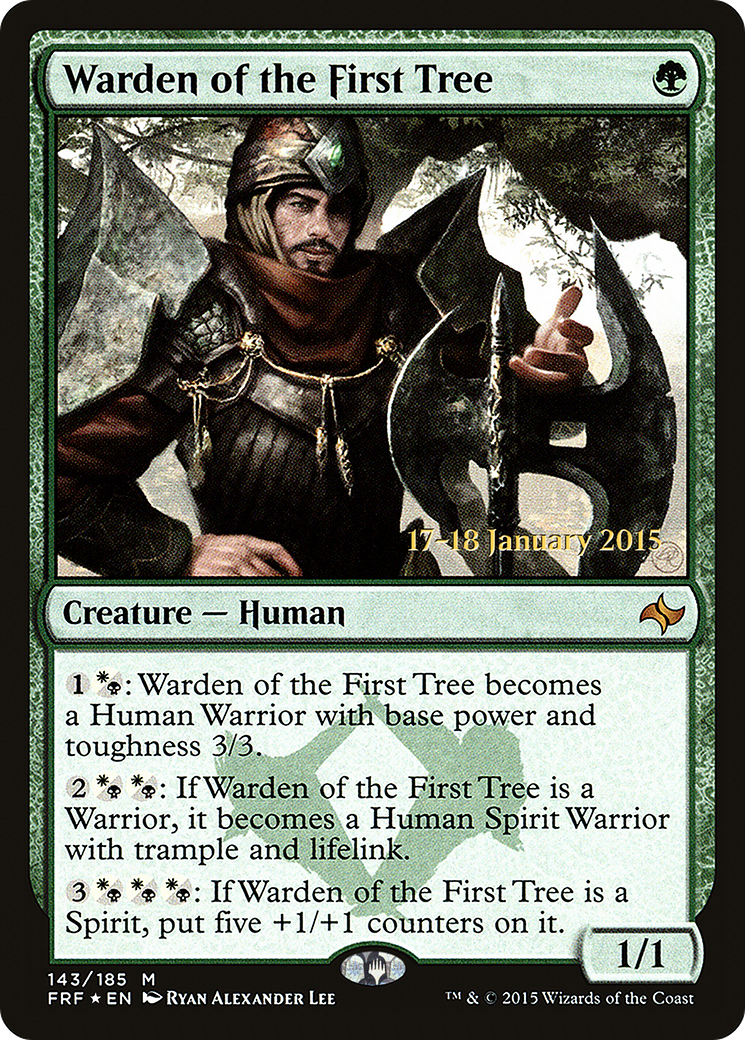 Warden of the First Tree (PRE-143S) [Fate Reforged Promos] Foil