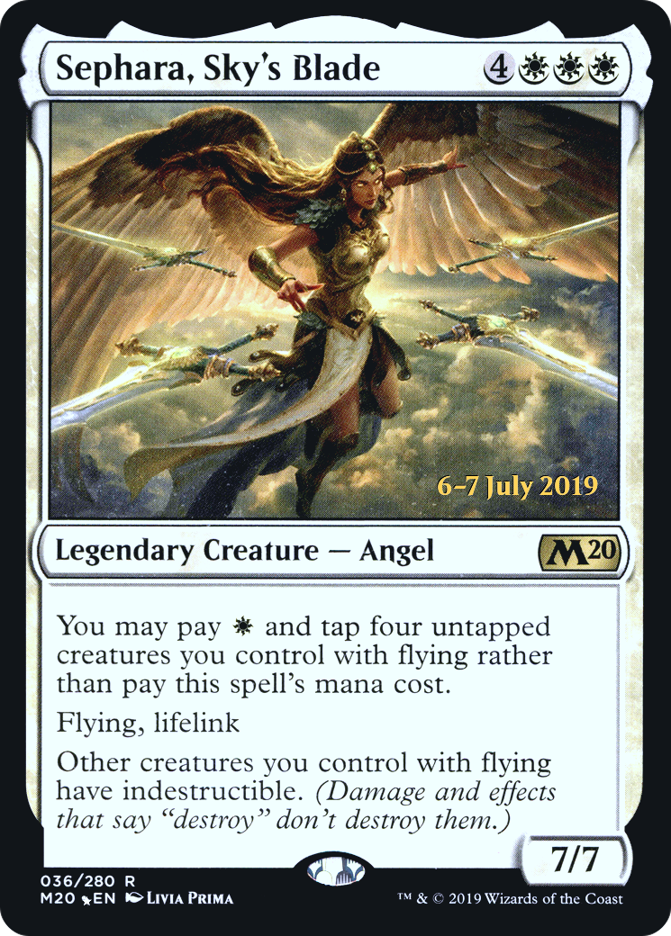 Sephara, Sky's Blade (PRE-36S) [Core Set 2020 Promos] Foil