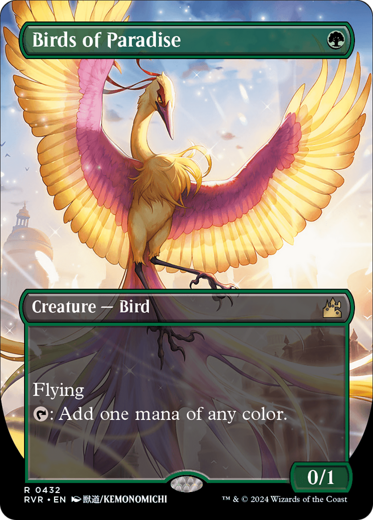 Birds of Paradise (RVR-432) [Ravnica Remastered] (Borderless) Foil