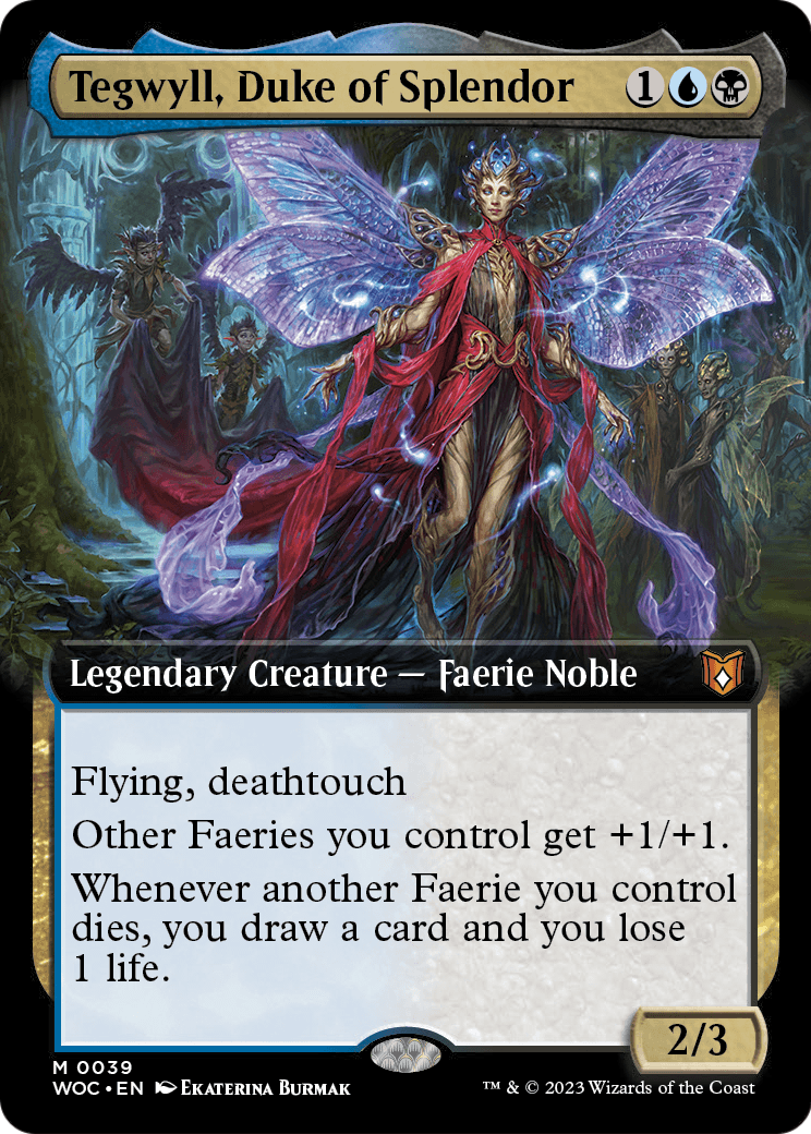Tegwyll, Duke of Splendor (Extended Art) (WOC-039) [Wilds of Eldraine Commander] Foil