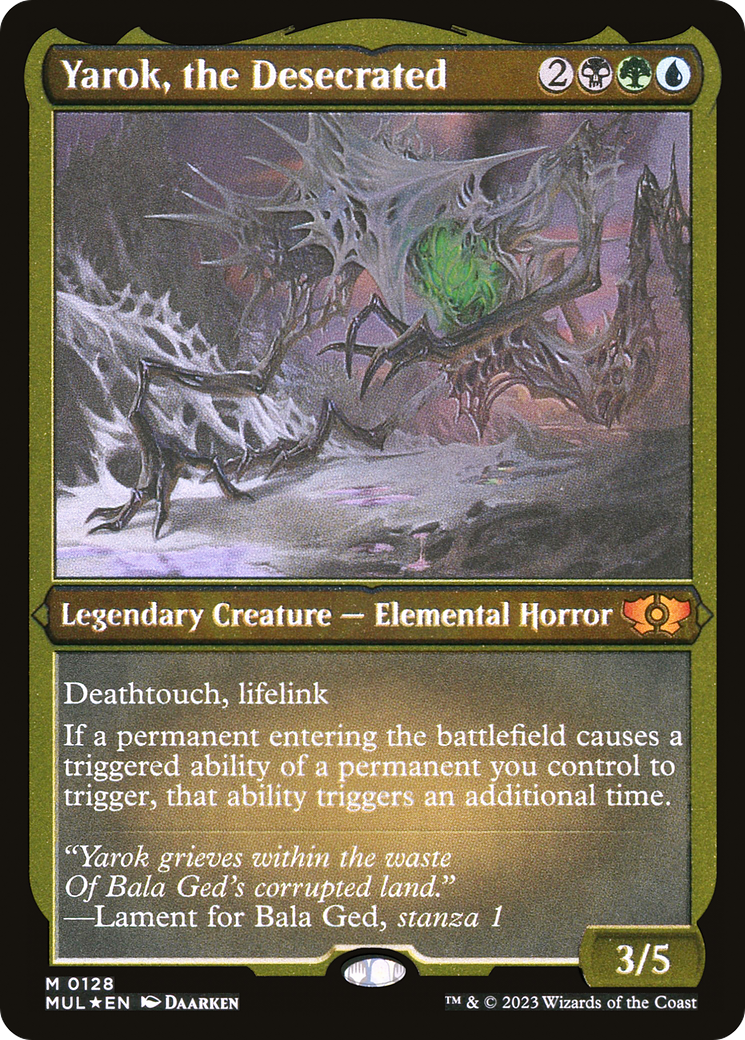 Yarok, the Desecrated (MUL-128) [Multiverse Legends] Etched Foil