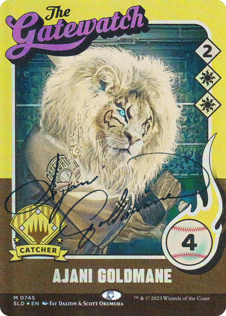 Ajani Goldmane // Ajani Goldmane (SLD-745) [Secret Lair Drop]: (Full Art) (Borderless) Foil