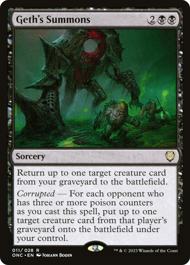 Geth's Summons (ONC-011) [Phyrexia: All Will Be One Commander]