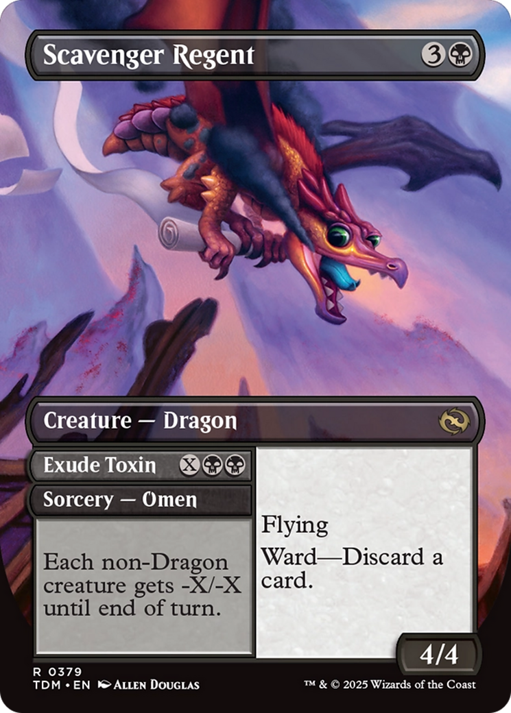 Scavenger Regent // Exude Toxin // Scavenger Regent (TDM-379) [Tarkir: Dragonstorm] (Borderless)