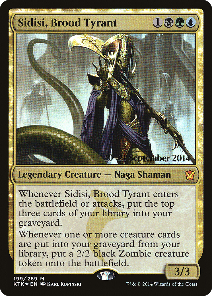 Sidisi, Brood Tyrant (PRE-199S) [Khans of Tarkir Promos] Foil
