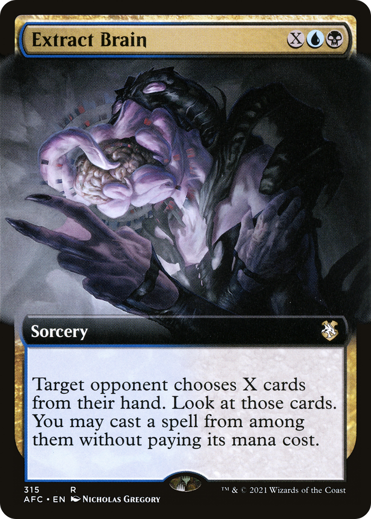 Extract Brain (AFC-315) [Forgotten Realms Commander]: (Extended Art)