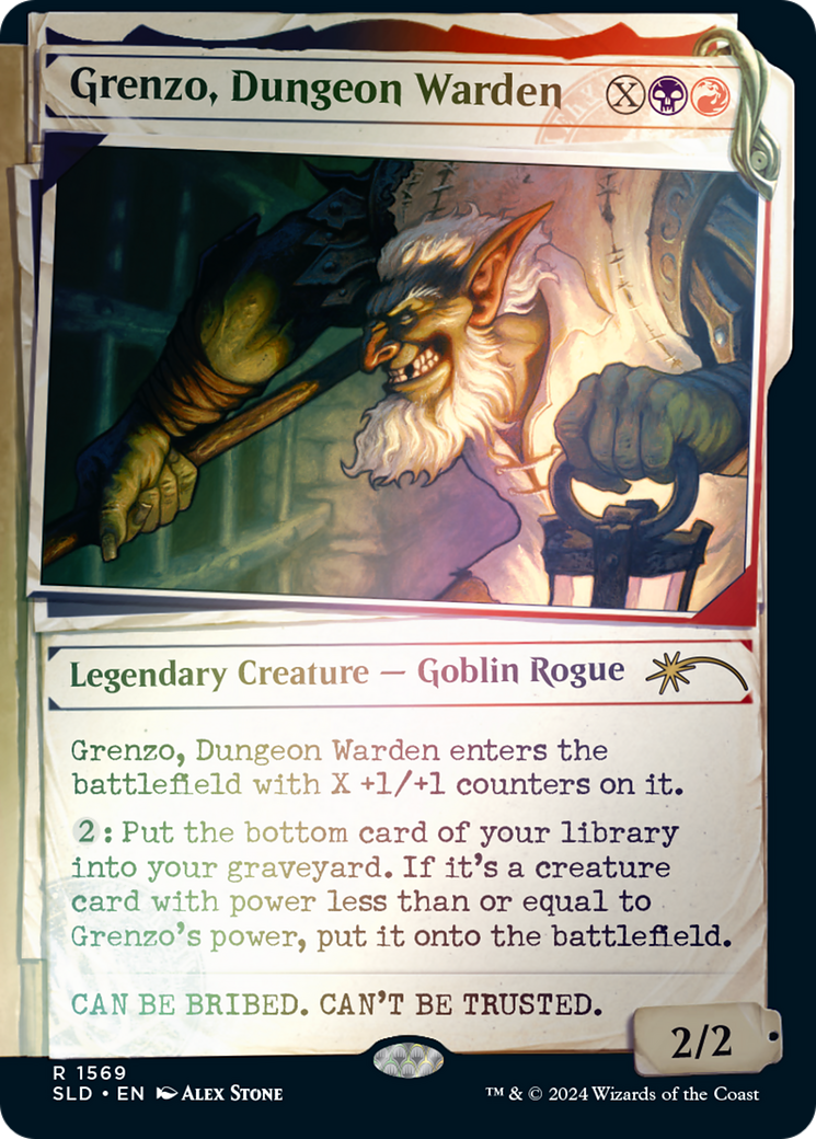Grenzo, Dungeon Warden (SLD-1569★) [Secret Lair Drop]: (Showcase) Foil