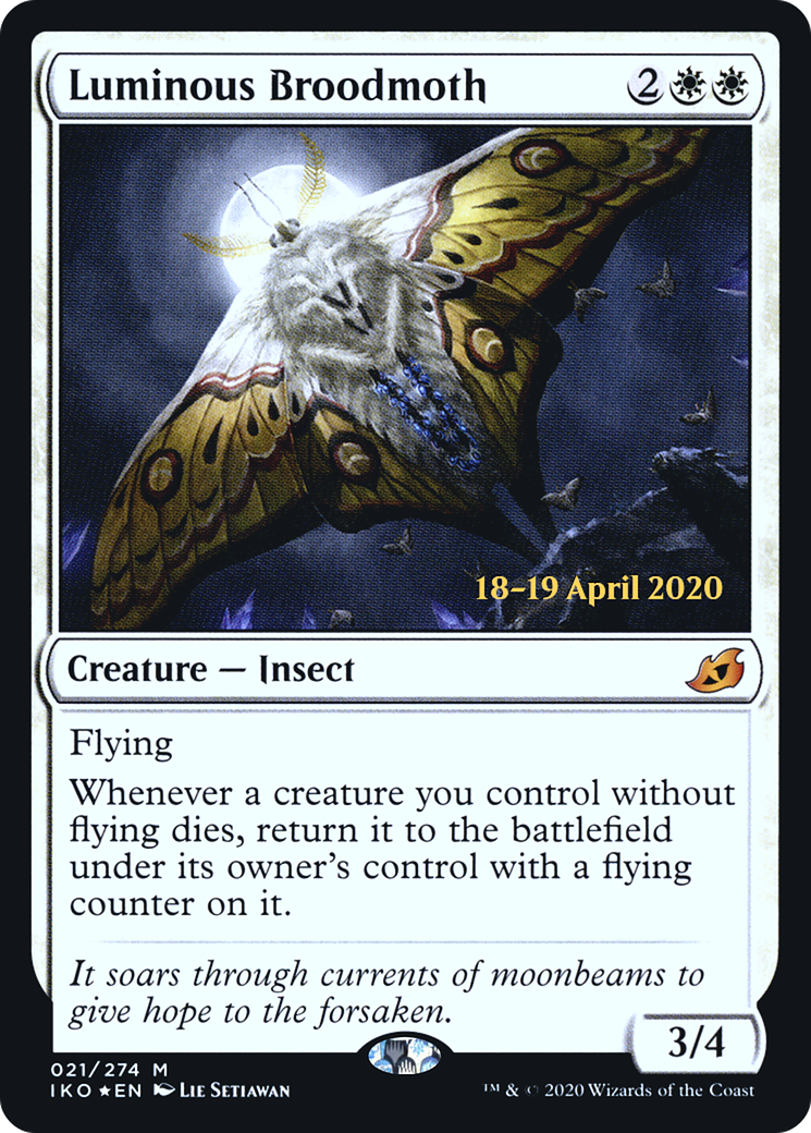 Luminous Broodmoth (PRE-21S) [Ikoria: Lair of Behemoths Promos] Foil