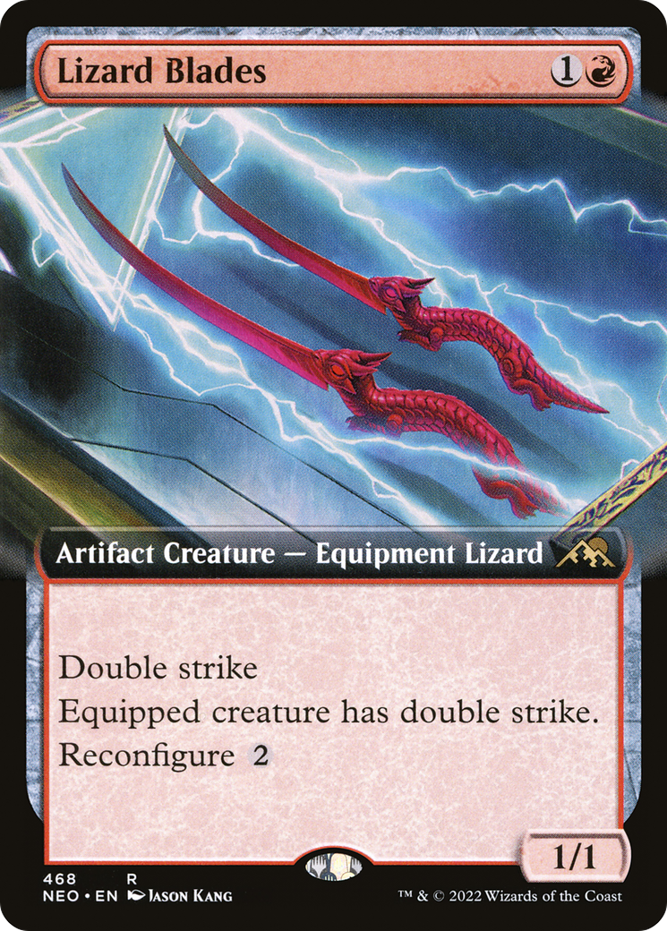 Lizard Blades (NEO-468) [Kamigawa: Neon Dynasty]: (Extended Art)