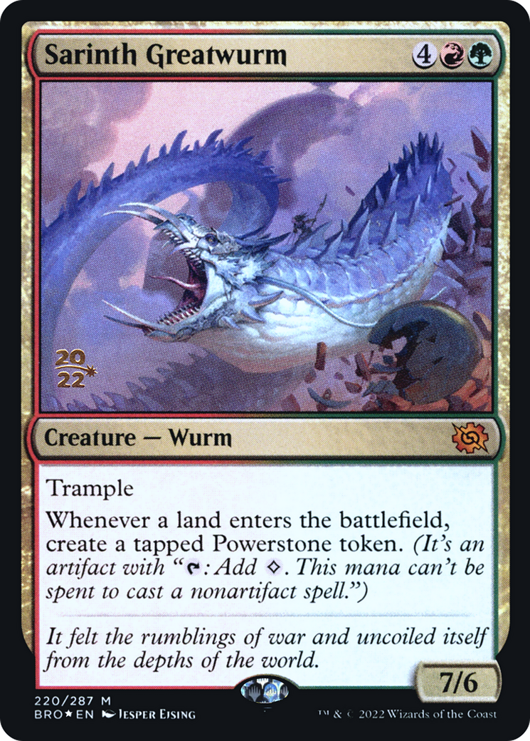 Sarinth Greatwurm (PRE-220S) [The Brothers' War Promos] Foil