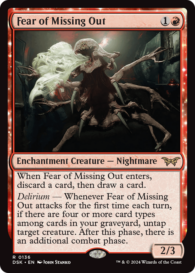 Fear of Missing Out (DSK-136) [Duskmourn: House of Horror]: (enchantment)