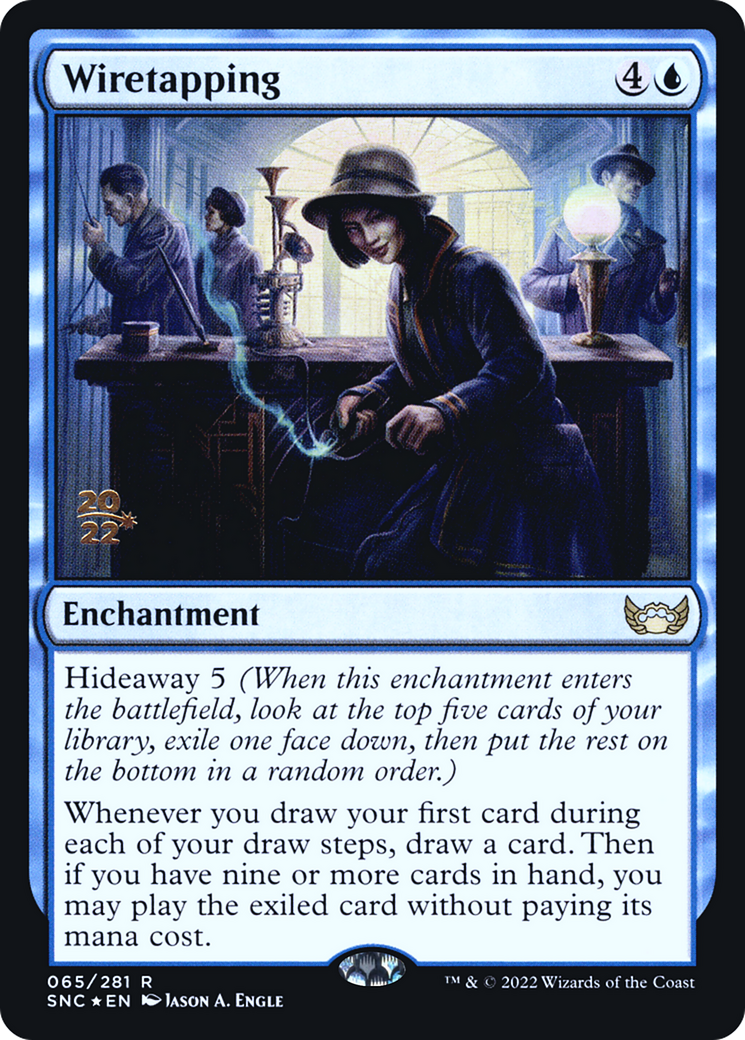 Wiretapping (PRE-65S) [Streets of New Capenna Promos] Foil