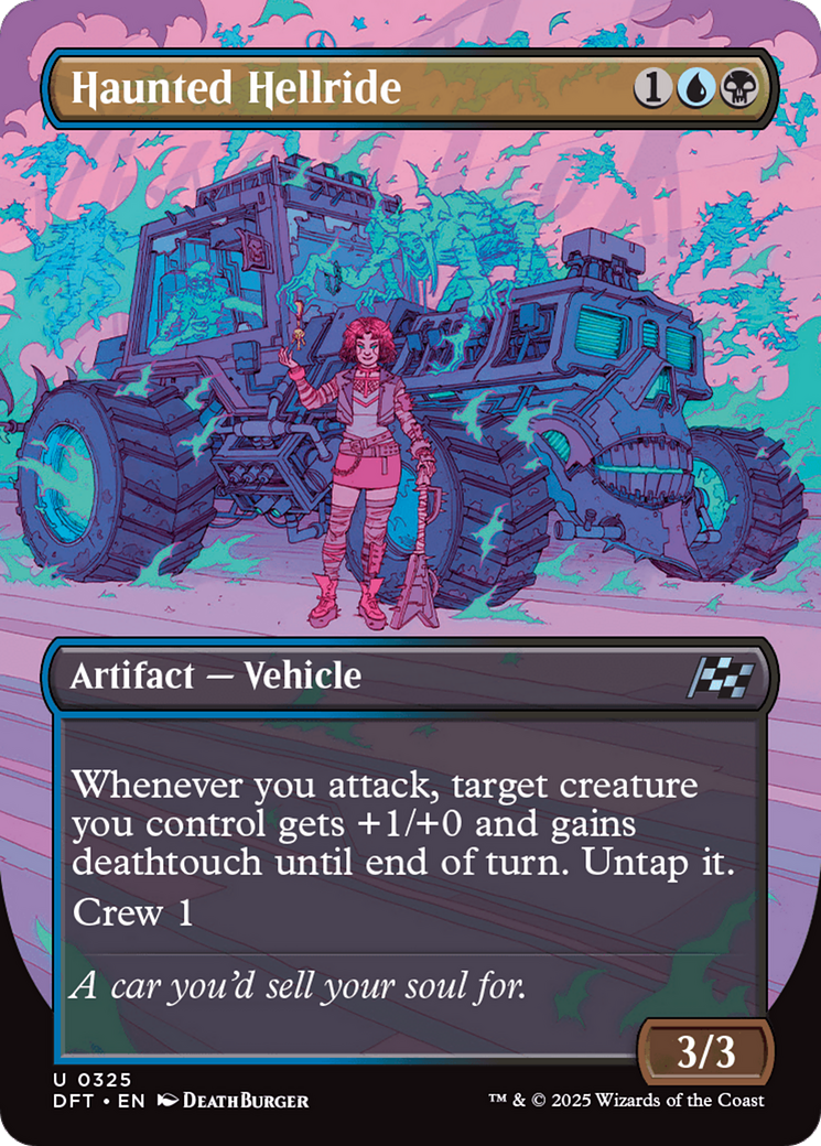 Haunted Hellride (DFT-325) [Aetherdrift] (Borderless) Foil