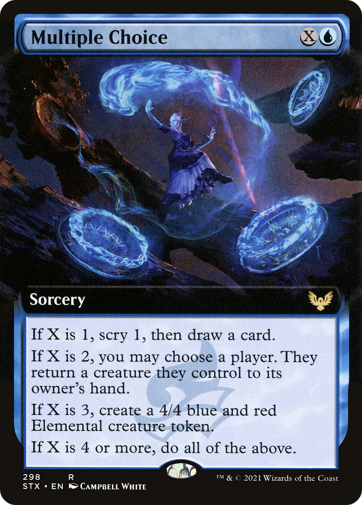 Multiple Choice (Extended Art) (STX-298) [Strixhaven: School of Mages]