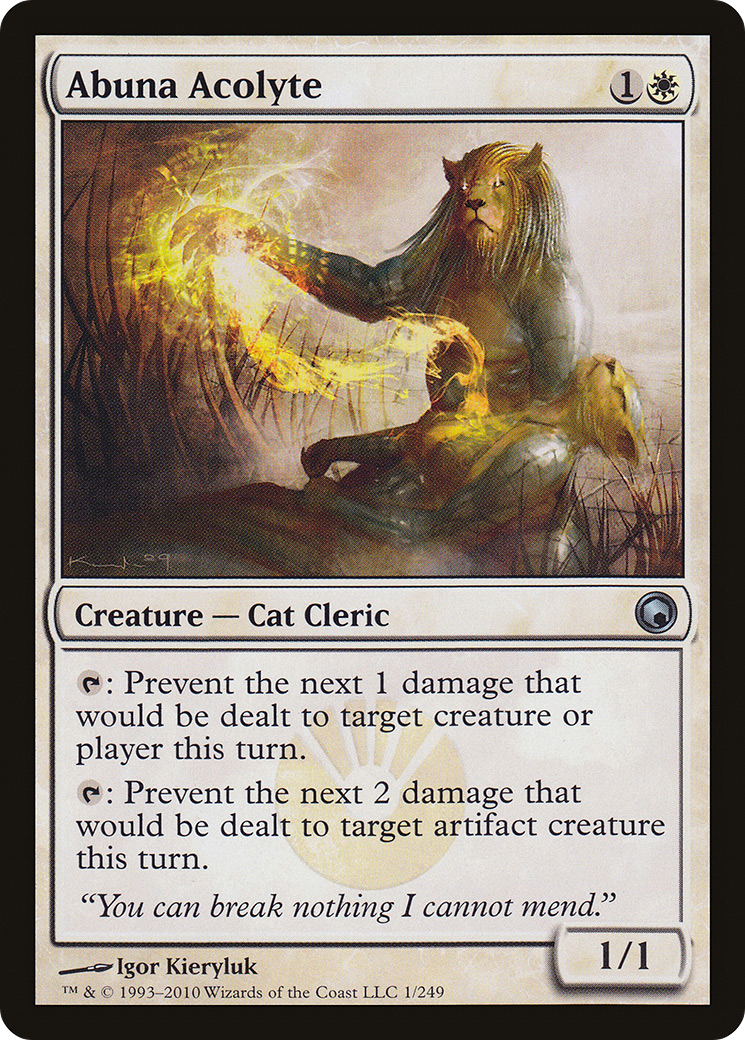Abuna Acolyte (SOM-001) [Scars of Mirrodin] Foil