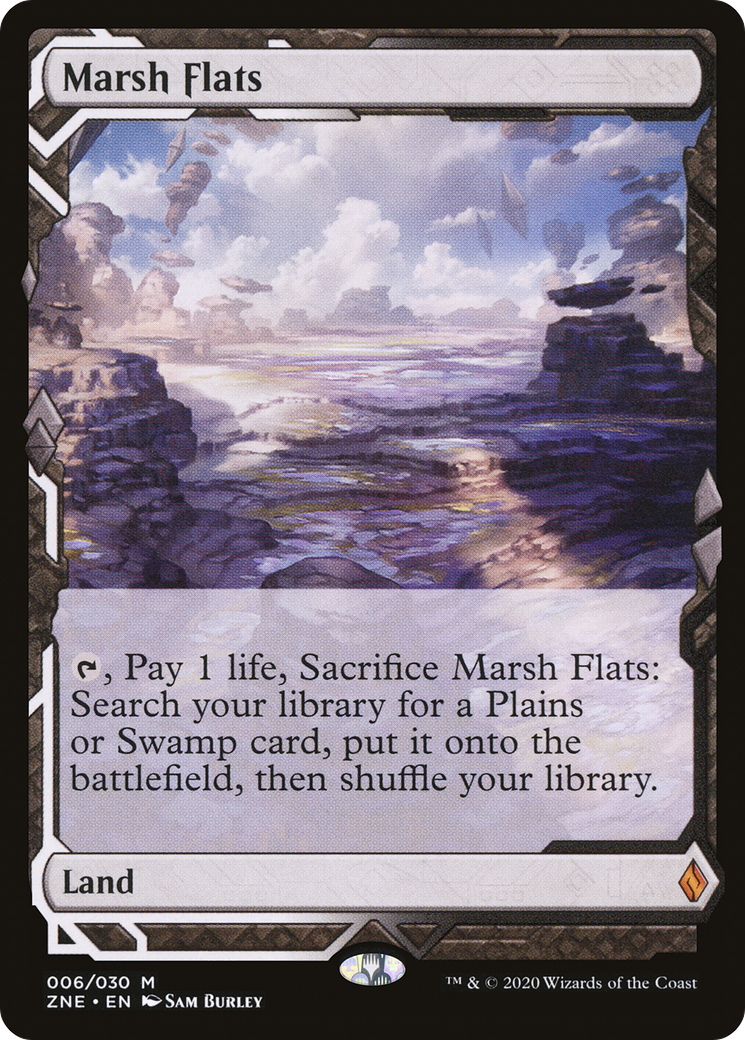 Marsh Flats (ZNE-006) [Zendikar Rising Expeditions] Foil