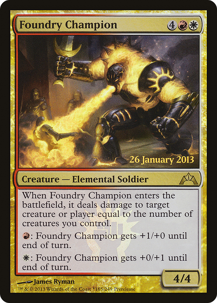 Foundry Champion (PRE-165★) [Gatecrash Promos] Foil