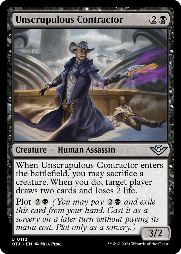 Unscrupulous Contractor (OTJ-112) [Outlaws of Thunder Junction]