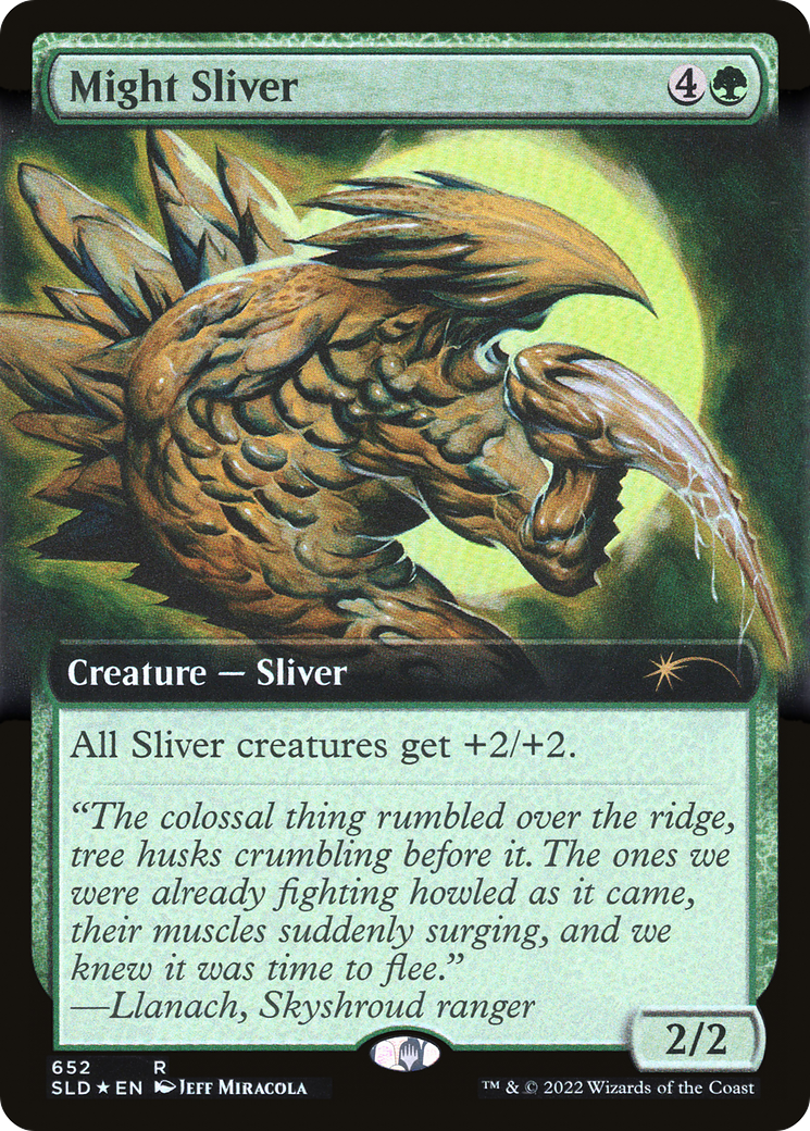 Might Sliver (SLD-652) [Secret Lair Drop]: (Extended Art) Foil