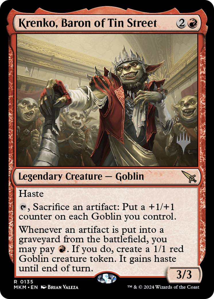 Krenko, Baron of Tin Street (PPMKM-135) [Promo Pack: Murders at Karlov Manor Promos]
