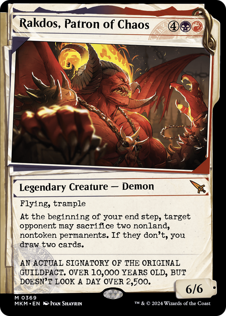 Rakdos, Patron of Chaos (MKM-369) [Murders at Karlov Manor]: (Showcase)