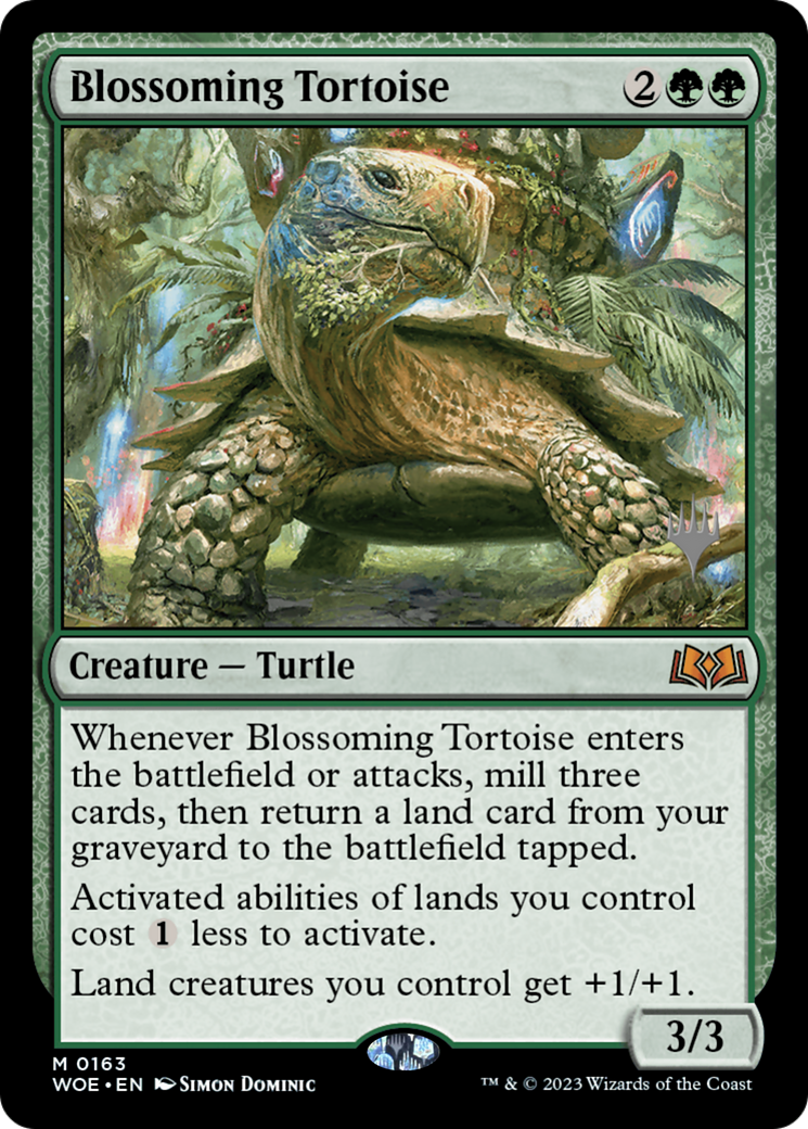Blossoming Tortoise (PPWOE-163P) [Wilds of Eldraine Promos] Foil