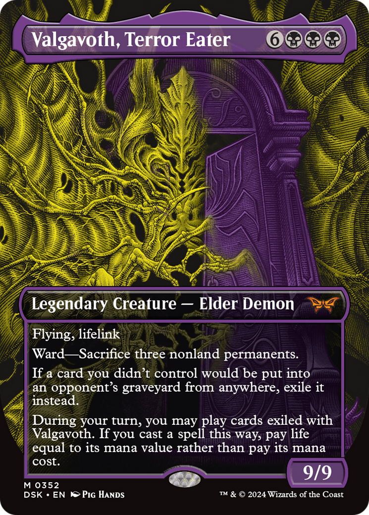Valgavoth, Terror Eater (DSK-352) [Duskmourn: House of Horror] (Borderless)