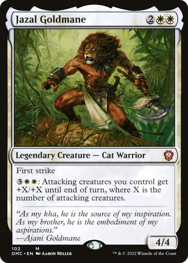 Jazal Goldmane (DMC-102) [Dominaria United Commander]
