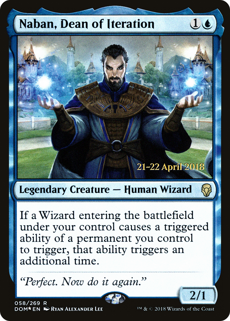 Naban, Dean of Iteration (PRE-58S) [Dominaria Promos] Foil