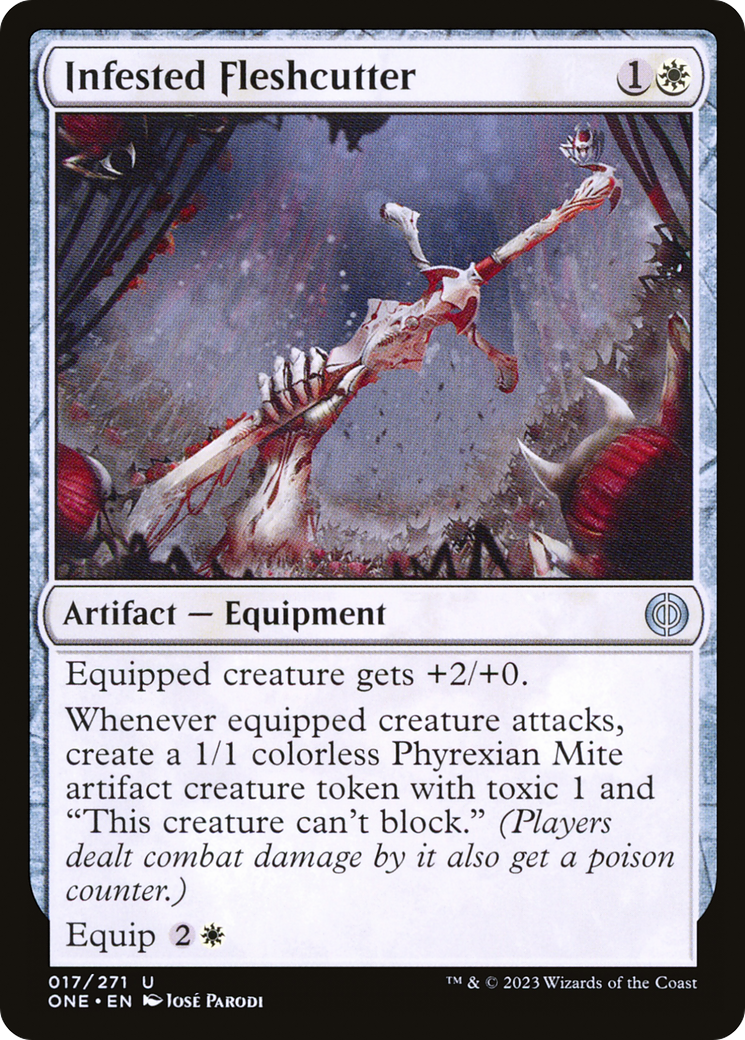 Infested Fleshcutter (ONE-017) [Phyrexia: All Will Be One]
