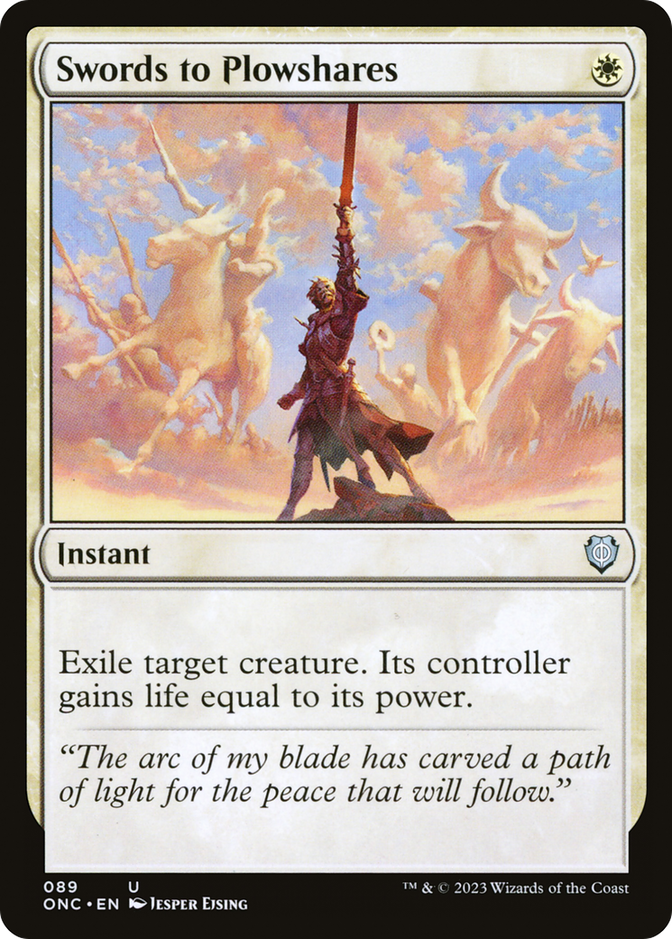 Swords to Plowshares (ONC-089) [Phyrexia: All Will Be One Commander]