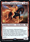 Calamity, Galloping Inferno (PRE-116S) [Outlaws of Thunder Junction Promos] Foil