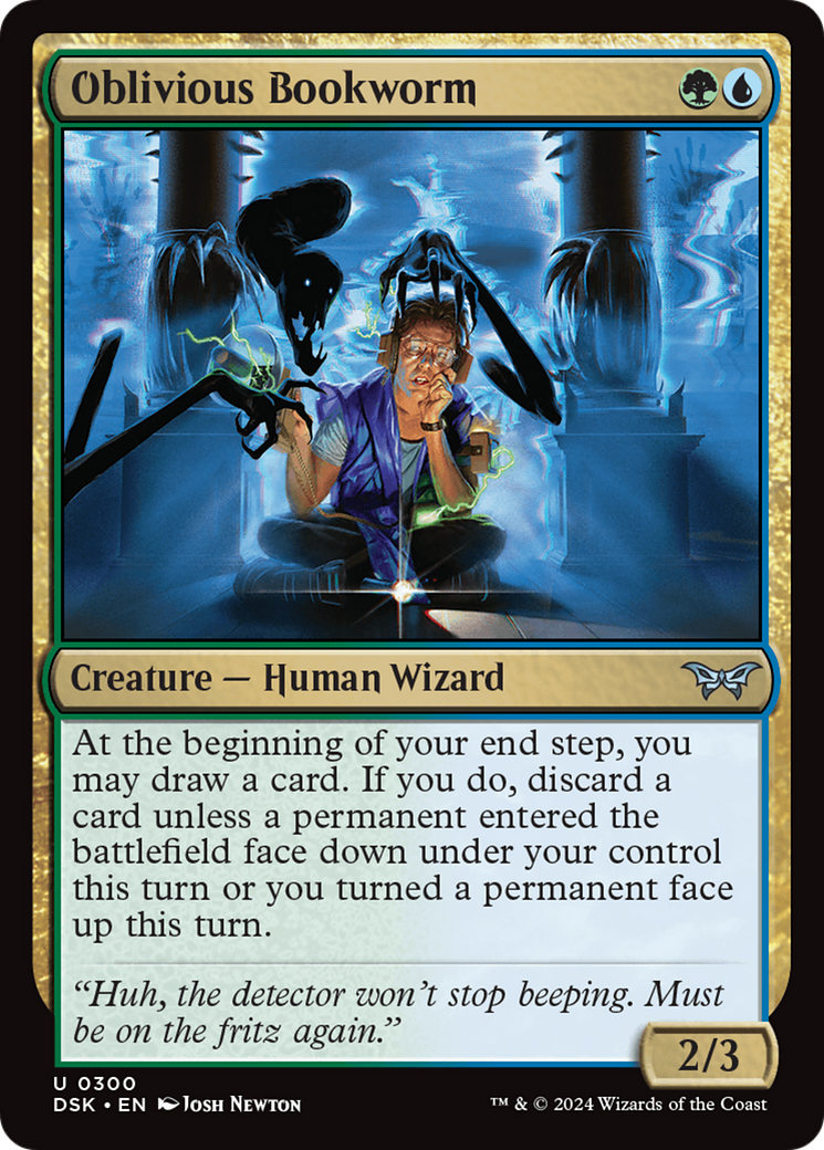 Oblivious Bookworm (DSK-300) [Duskmourn: House of Horror] Foil